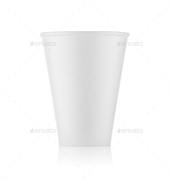 White plastic cup Stock Photo by Alexlukin PhotoDune